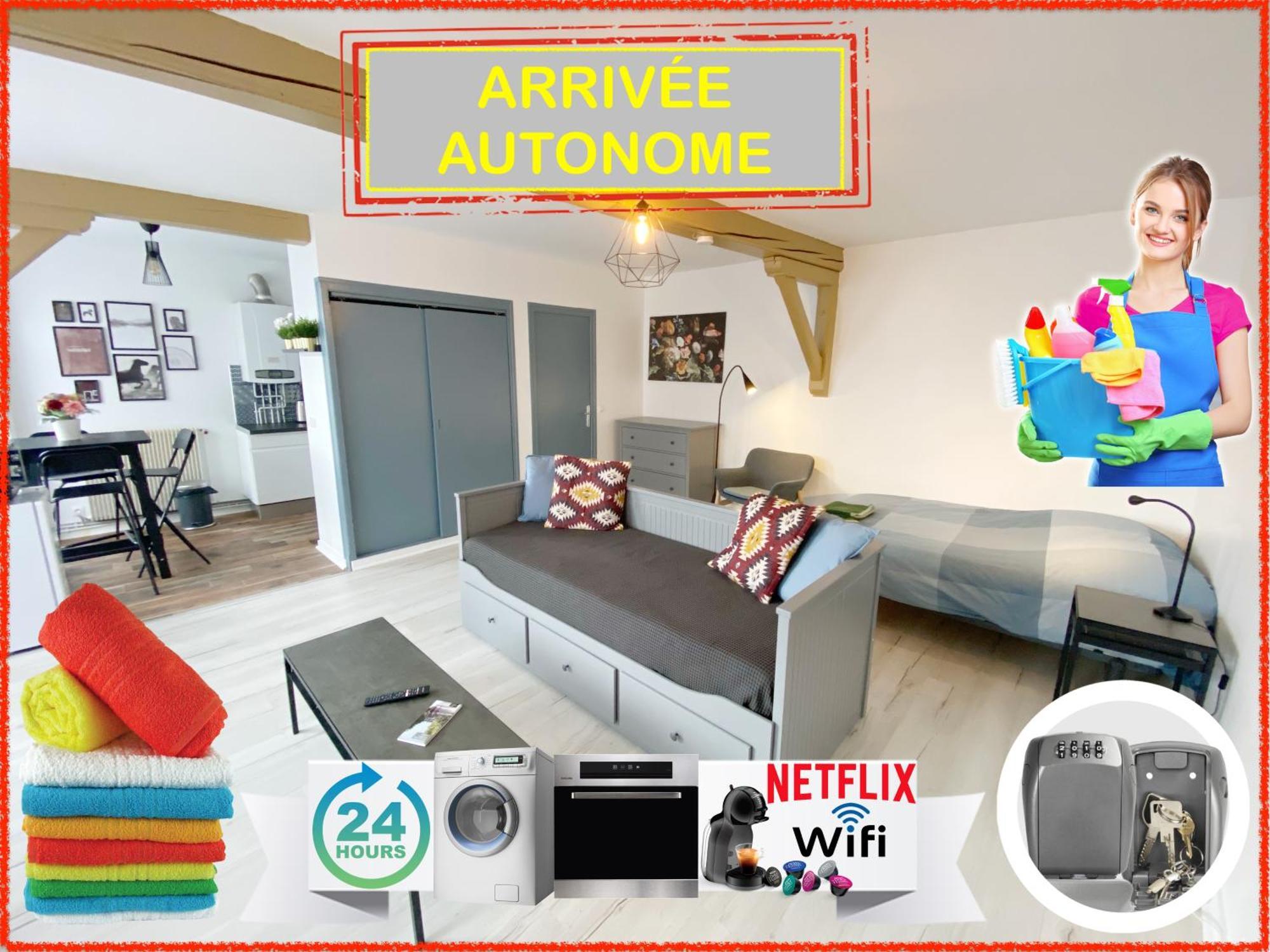 015 Chic & Cosy Studio 41M2 Hypercentre Wifi Smart Tv Netflix Сент-Этьен Экстерьер фото